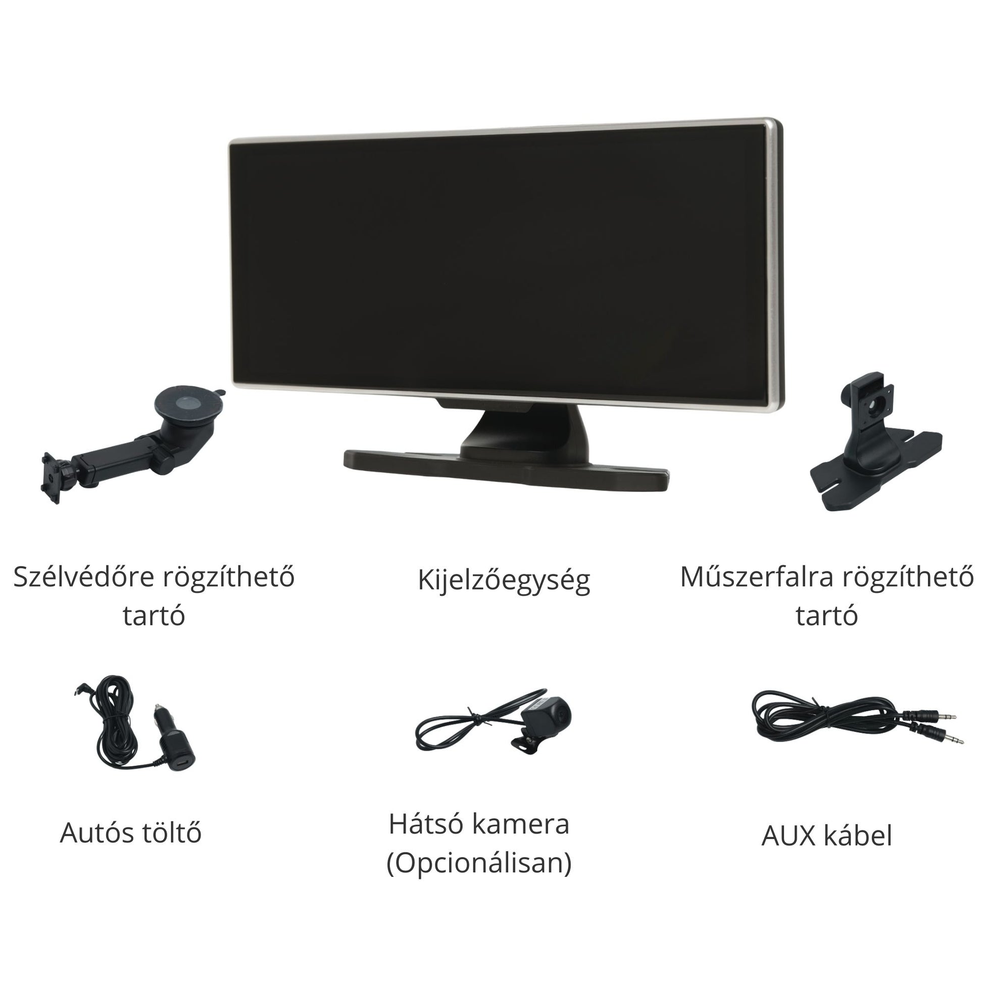 CarPlay kijelző a csomagban található tartozékokkal