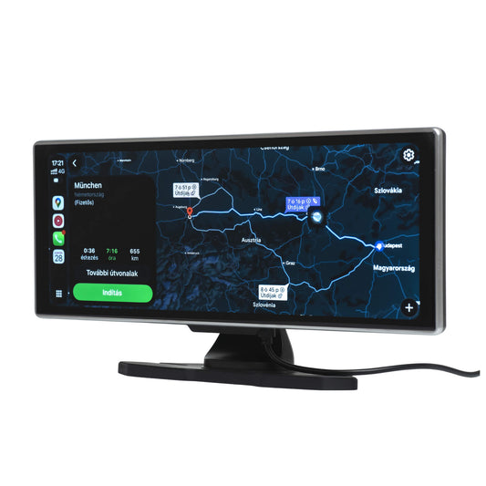 Vezeték nélküli CarPlay kijelző autó műszerfalán